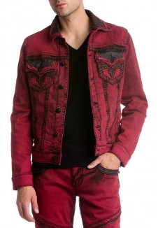 black and red rock revival jeans