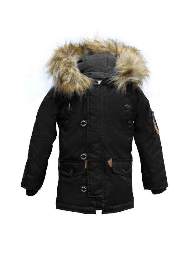 Top Gun Kids Military Issue N-3B Parka (Black)